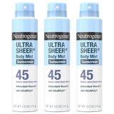 Neutrogena Ultra Sheer Sunscreen Spray SPF 45 – Dermatologist-Tested, Family-Safe Sun Protection for Poolside Use