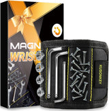 KUSONKEY Magnetic Wristband Tool – Boost Productivity in Home Garage and Workshop, 15-Magnet Wrist Holder for Fasteners During Assembly
