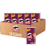 Pringles BBQ Grab N' Go – Clean Pantry Snack with Uniformly Stackable Cans, 12-Count Pack