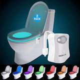 ZEZHOU Toilet Night Light 2 Pack – Funny Gag Gift for Dad and Husband, Color Changing Bathroom Gadget for Birthday and Christmas Stocking