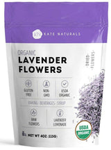 Kate Naturals Dried Lavender Buds – Calming Herbal Tea Ingredient for Nightly Wind-Down Rituals