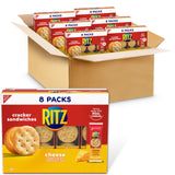 RITZ Cheese Sandwich Crackers – Road Trip Snack Pack for Cars and Travel, Bulk 48 Individually Wrapped Boxes