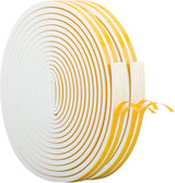 CloudBuyer D-Shaped Weather Stripping for Bedroom Decor, White Foam Window Seal for a Cozy Home Atmosphere