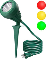 DEWENWILS 120V Outdoor Spotlight with 3 Color Lenses – Portable LED Landscape Light for Patio, Camping, and Backyard Gatherings