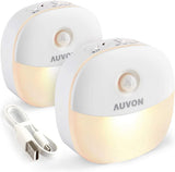 AUVON Rechargeable Motion Night Light – Flameless Stairway Safety Light for Elderly Fall Prevention