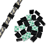 GooChan LED Strip Clips – Uncluttered Mounting Solution for Minimalist Home Interiors, 100 Adhesive Holders