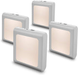 MAZ-TEK Dimmable LED Night Light – Flameless Nightlight for Hallway and Stairway Safety, Auto Dusk-to-Dawn Sensor