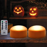 Flameless LED Pumpkin Lights with Remote Timer - Battery Operated Halloween Decor for Family Living Room