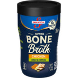 Swanson Sipping Chicken Bone Broth with Ginger and Turmeric – Desk-Side Protein Sip Between Meetings, 10.75 oz Microwavable Cup