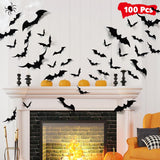 LUDILO Waterproof Bat Stickers – Porch and Patio Decoration for Trick-or-Treat Night