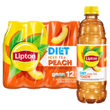 Lipton Diet Peach Iced Tea – Office Desk Hydration for Busy Professionals, Bulk 12 Pack