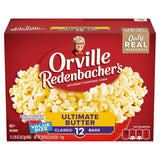 Orville Redenbacher's Ultimate Butter Microwave Popcorn 3.29 oz Bags for Playroom Snack Time and After-School Treats