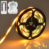 Battery Powered LED Strip Lights 9.8ft Warm White Cool White for Bedroom and Living Room Ambiance