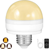 BLUEYE Rechargeable Battery Bulb for Kids Room and Nursery, Flameless LED Night Light with Auto-Off Timer