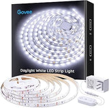Govee White LED Strip Lights – Cozy Bedroom Decor with 6500K Daylight Glow for Relaxed Evenings