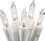 612 Vermont Clear Mini String Lights on White Wire – Simple, Clean-Looking Accent for Uncluttered White Christmas Trees and Neutral Interiors