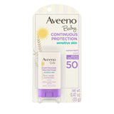 Aveeno Baby Continuous Protection Mineral Sunscreen Stick for Sensitive Skin – 100% Zinc Oxide SPF 50 Free of Fragrance, Parabens, and Phthalates