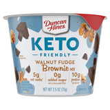 Duncan Hines Keto Walnut Fudge Brownie Cup – Self-Care Dessert for Nightly Wind-Down Routine, 2.5 oz Single-Serve