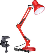 TORCHSTAR Metal Desk Lamp with Clamp – Matte Black Swing Arm Accent Light for Bedroom and Nightstand Styling