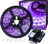 Led Black Light Strip Kit – Bedroom Decor Ambient Lighting, 20 ft/40 ft UV Glow for Living Room Aesthetic