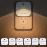 EverBrite LED Night Light for Kids – Dusk to Dawn Nursery Nightlight Plug into Wall, Soft Warm Glow for Bedroom, 6 Pack