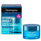 Neutrogena Hydro Boost Night Pressed Serum - Hyaluronic Acid Overnight Face Moisturizer for a Calming Bedtime Skincare Ritual, 1.7 oz