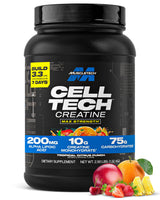 MuscleTech Cell-Tech Creatine Monohydrate Powder - Tropical Citrus Punch - Birthday Gift for Serious Lifters and Strength Athletes - 3 lbs