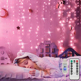 suddus Curtain Lights for Bedroom Walls and Windows – 200 LED Warm White Ambient Decor with Dimmable Remote and Timer