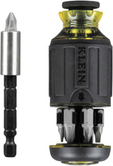 Klein Tools 32308 Stubby 8-in-1 Screwdriver – Replace Eight Drivers with One Compact Tool