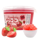 Fusion Select Popping Boba Pearls Strawberry – Non-Alcoholic Real Fruit Topping for Kids' Kitchen Playdates