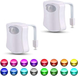 GlowNGo Toilet Night Light – Motion Activated Potty Training Light for Toddler Bathroom, 16 Color Kids Bathroom Night Light