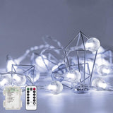 Metaku Globe Fairy Lights Battery Operated LED String Lights Crystal Globe Bulbs for Bedroom Living Room Mantel Decor Warm White 33ft