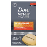 Dove Men+Care Defense Bar – Travel and Gym Bag Soap for Active Men, 3-in-1 Antibacterial Cleanser
