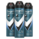 Degree Men Black + White Antiperspirant Spray – Outdoor Workout and Trail Deodorant, 72-Hour Sweat Protection 3-Pack