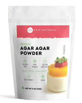 Kate Naturals Agar Agar Powder for Minimalist Pantries, One-Purpose Vegan Gelatin Substitute for Clean Jello & Gummies (4oz)