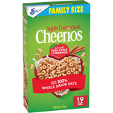 Apple Cinnamon Cheerios, Heart Healthy Family Size Cereal with Real Apple Bits, After School Snack for Kids