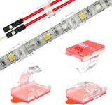 ATB LED Strip Light Mounting Clips for Bedroom Accent Walls and Cozy Ambient Lighting, 100-Pack Clear Brackets with 3M VHB Adhesive