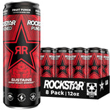 Rockstar Fruit Punch Energy Drink – 12oz Sleek Can Variety Pack Gift for College Students and Dorm Move-Ins