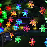 Dazzle Bright Solar Snowflake String Lights – 39FT Patio & Pergola Decor, IP44 Waterproof LED Fairy Lights for Outdoor Dining