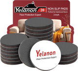 Yelanon Furniture Pads for Hardwood Floors – Subtle Living Room Floor Protector for Sofas and Chairs