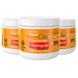 Neutrogena Rapid Clear Maximum Strength Acne Pads – Non-Comedogenic Unscented Formula for Sensitive and Reactive Skin, 3 Pack