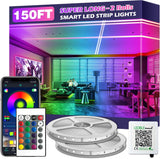 HiLighting 300FT RGB LED Strip Lights – Cuttable Color Changing Mood Lighting for Bedroom, Living Room and Studio Apartment Aesthetic