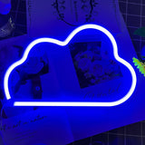 LUCIFER Cloud Neon Sign – Battery Powered Cloud Light for Kids Room Wall Decor, Safe Nursery Night Light with No Heat and No Glass