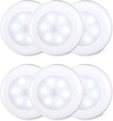 STAR-SPANGLED Motion Sensor Puck Lights – Flameless Battery Night Light for Hallways, Stairs, and Closets