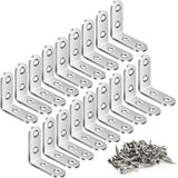 AODLANA Stainless Steel L Bracket Corner Brace – Minimalist Furniture Hardware for Intentional Living, Reinforce Right-Angle Wood Joints