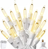 PREXTEX 10 Ft Warm White String Lights for Living Room Christmas Tree and Cozy Bedroom Decor, 50 Count Incandescent