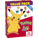 Pokemon Fruit Flavored Snacks, Fun Themed Treat Gift Pack for Kids, Individually Wrapped Gluten Free Snack Pouches, 17.6 oz, 22 Pouches
