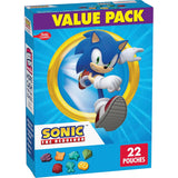 Sonic The Hedgehog Fruit Flavored Snacks – Lunchbox Treat Pouches for Elementary School Kids, Gluten Free 22 Ct Value Pack