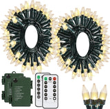 Solhice 2 Pack 20ft Battery Fairy Lights – Cozy Bedroom Decor with Warm White Twinkle and 8 Remote Modes