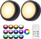 Cadrim Puck Lights - Warm White Accent Lighting for Bedroom Decor and Cozy Living Room Ambiance